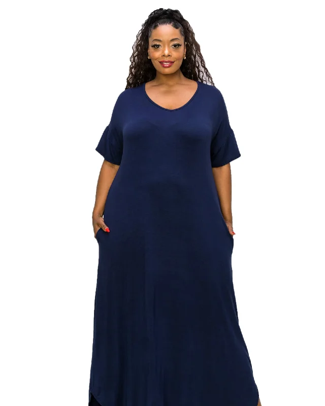 Scarlett Maxi Dress | Navy Cute floral print maxi dresses